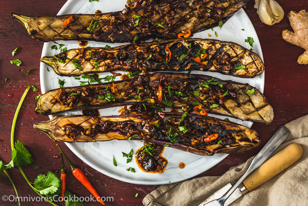 Grilled Eggplant With Yu Xiang Sauce