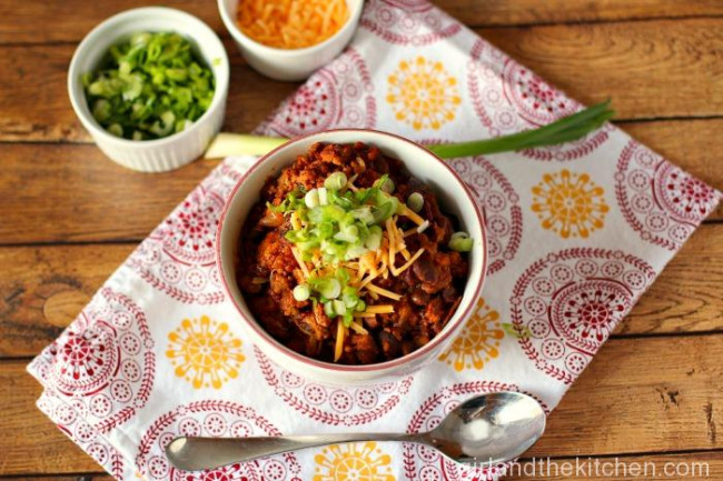 Healthy Turkey Chili with Chicken - Girl and the Kitchen