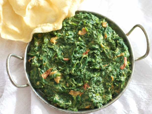 easy indian creamed spinach