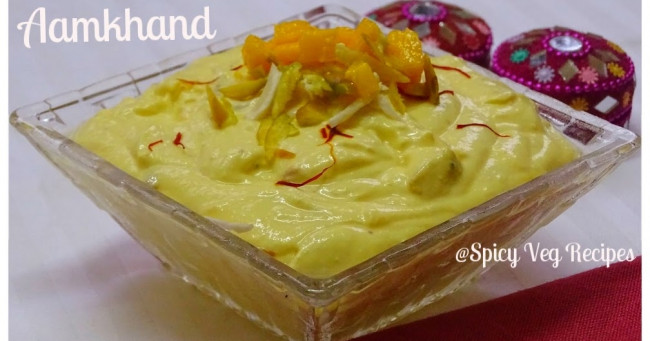  Spicy Veg Recipes: aamkhand Recipe-Shrikhand Recipe