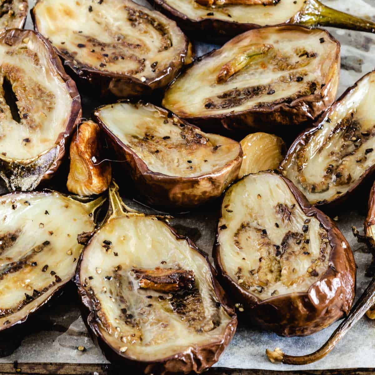 Roasted Baby Eggplant Poppers