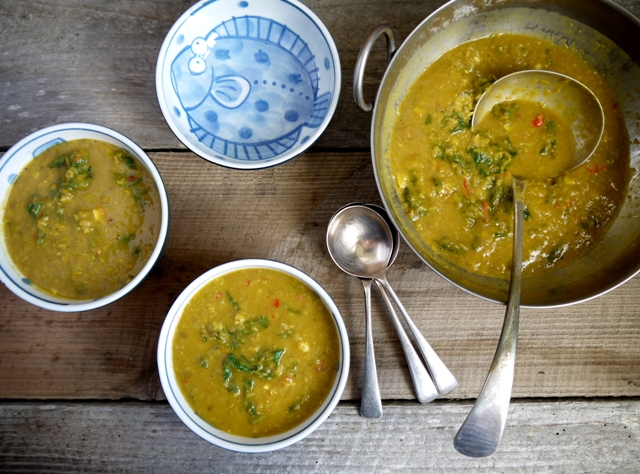 lentil and nettle curry - the hedge combers