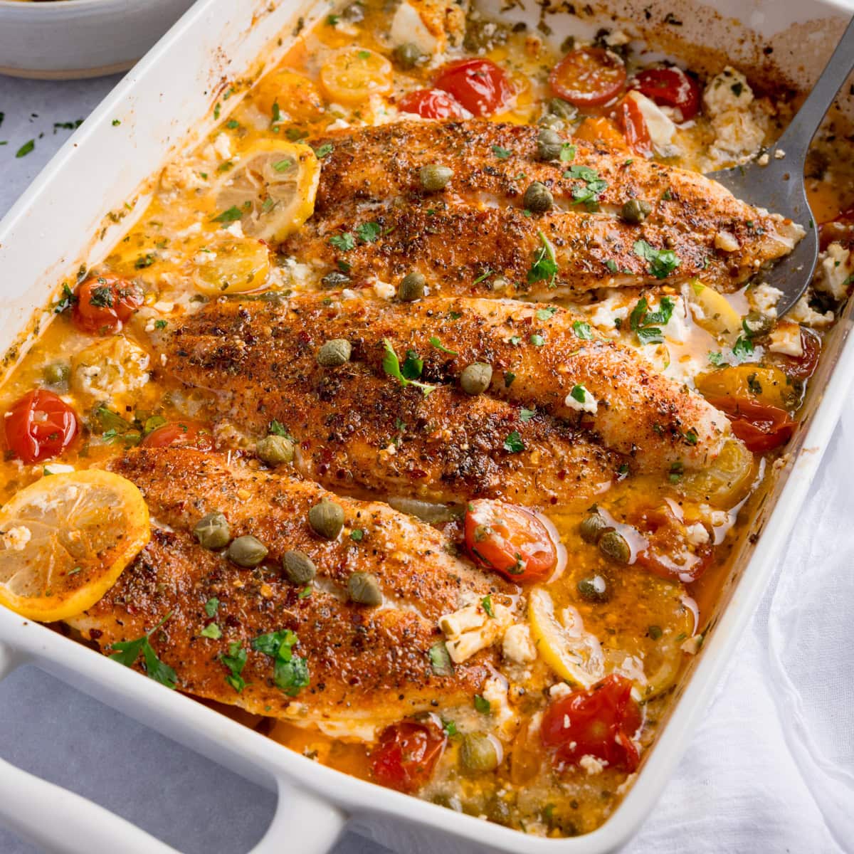 Lemon Feta Fish