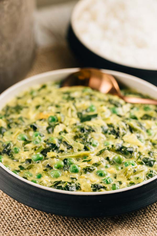 Spinach & Sweet Pea Coconut Curry - Vegan, Gluten Free