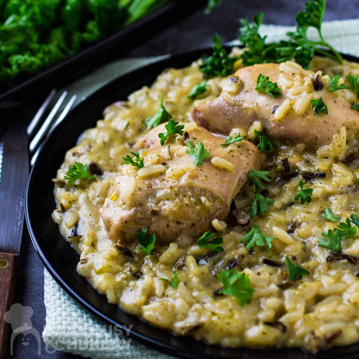 Easiest Slow Cooker Chicken and Rice