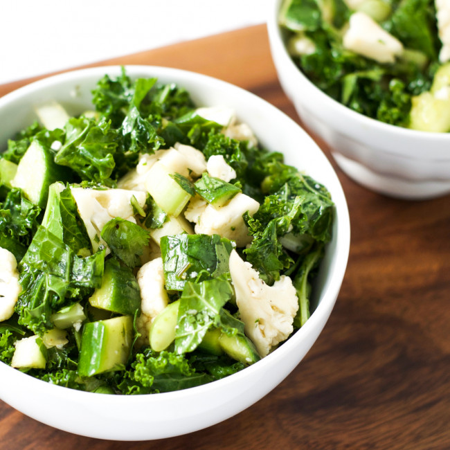 Cauliflower Kale Detox Salad - Vegan