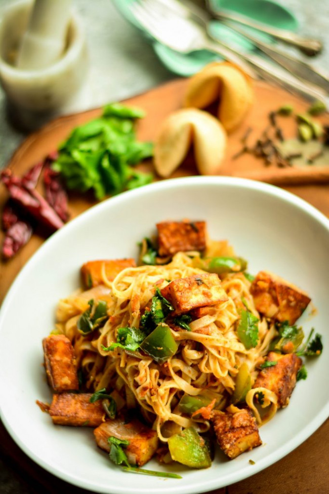 Paneer Curry Noodles