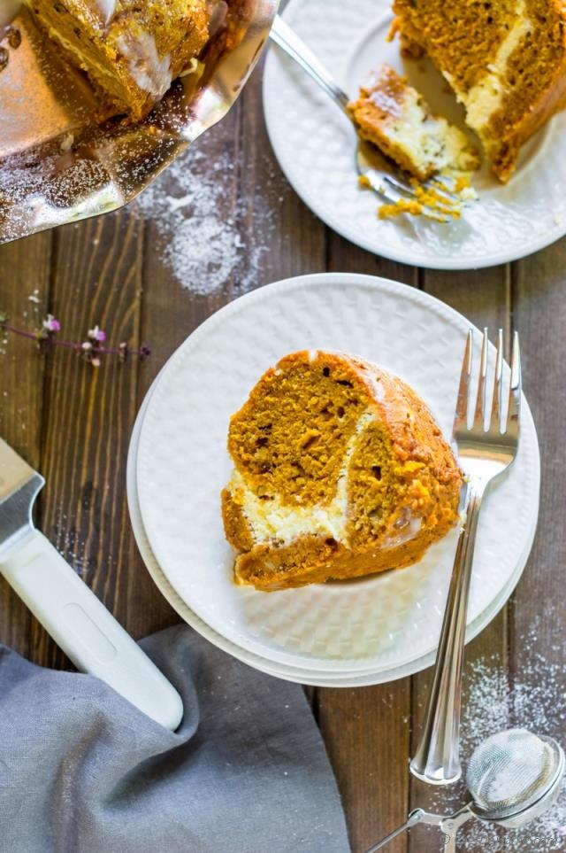Pumpkin Bundt Cake with Cheesecake Swirl Recipe