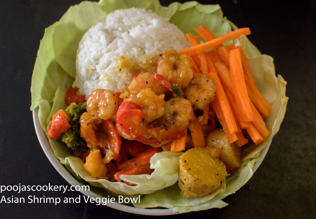 Asian Shrimp and Veggie Bowl