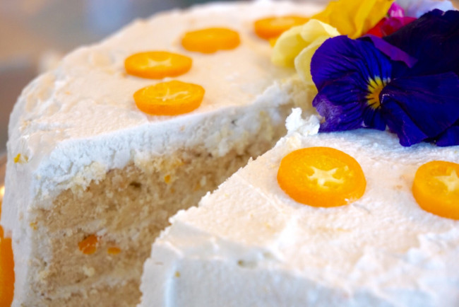 Orange Scone Cake with Lemon Coconut Glaze – sugar, dairy, grain and soy free