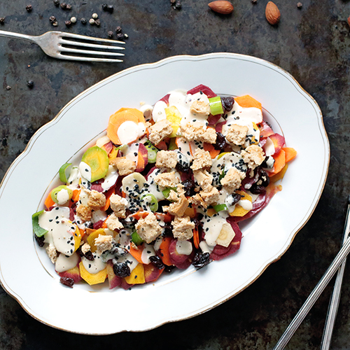 Rainbow Carrot Salad With Baked Almond