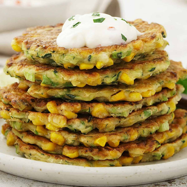Courgette and Sweetcorn Fritters