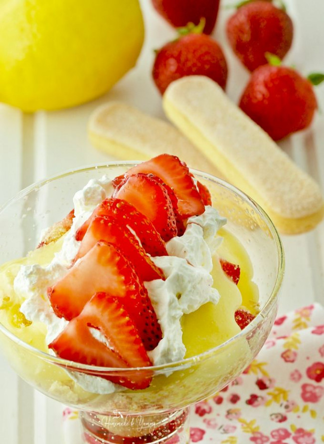 Lemon Curd Parfait with Fresh Strawberries | Homemade & Yummy