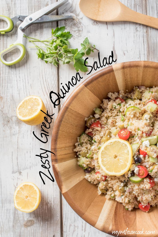 Zesty Greek Quinoa Salad - It's Gluten-free!