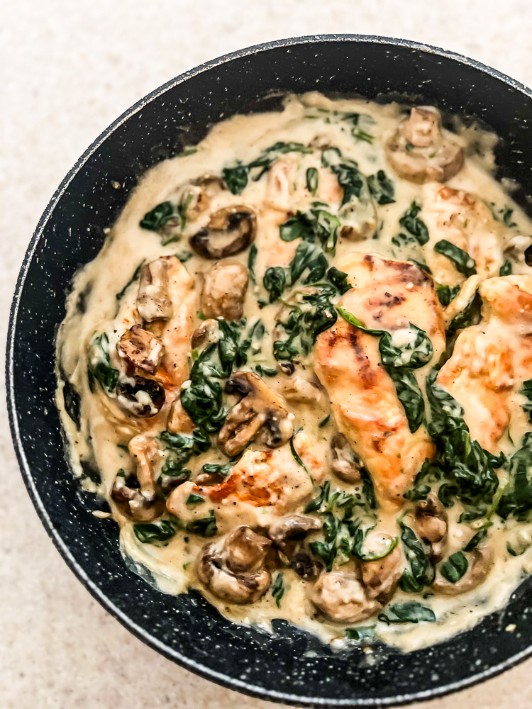 Chicken Florentine with Mushrooms - Lisa G Cooks