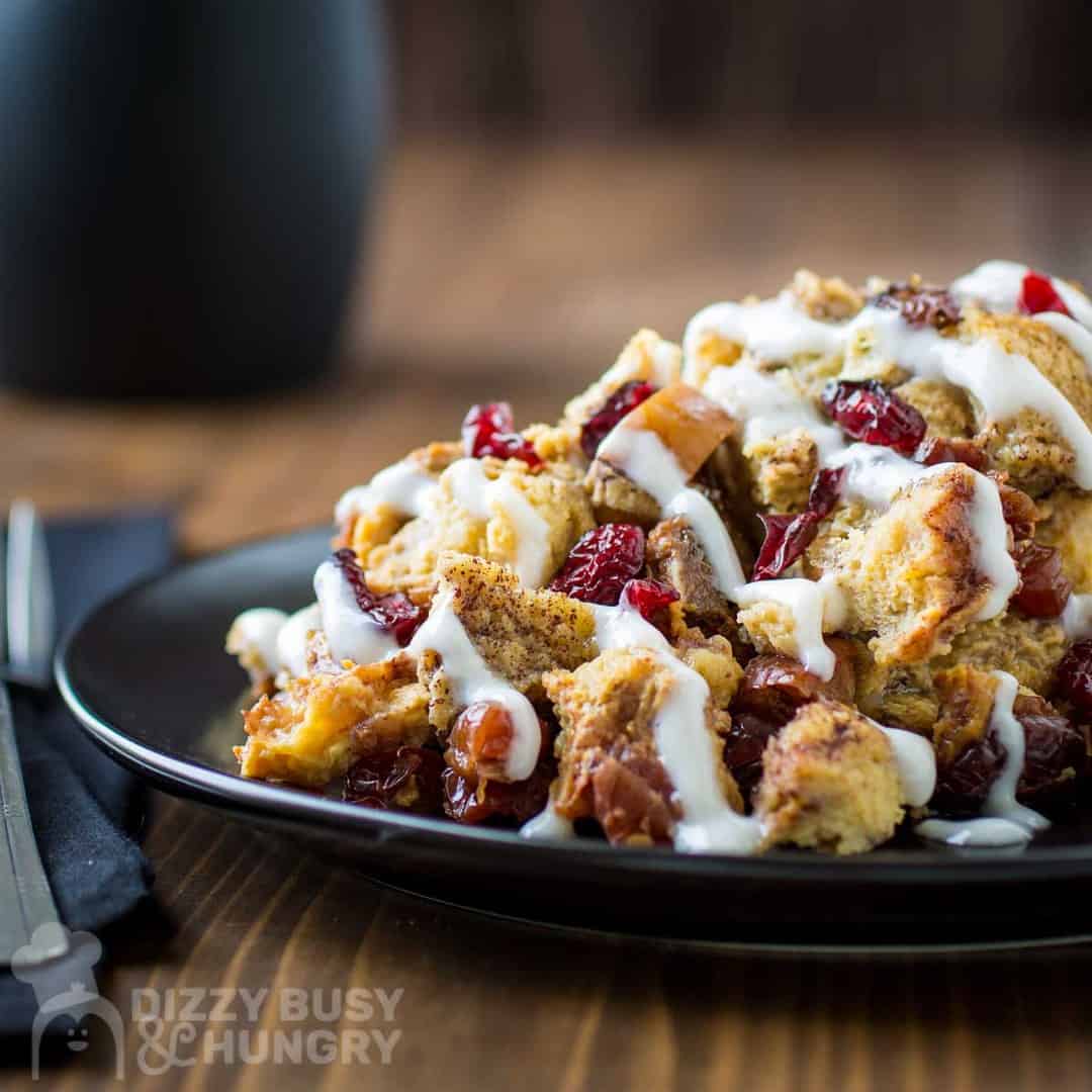 Slow Cooker Cranberry Apple French Toast Casserole