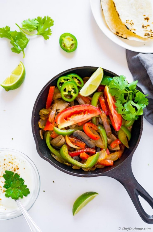 Healthy Vegetarian Fajitas Recipe