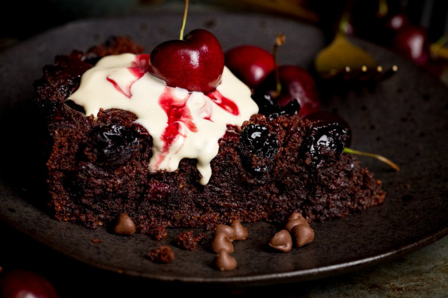 Flourless Chocolate Cherry Cake