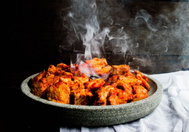 Double Smoked Chicken Kachri Kebabs