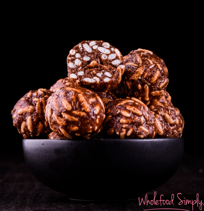 Nut Free Chocolate Crackle Bliss Balls