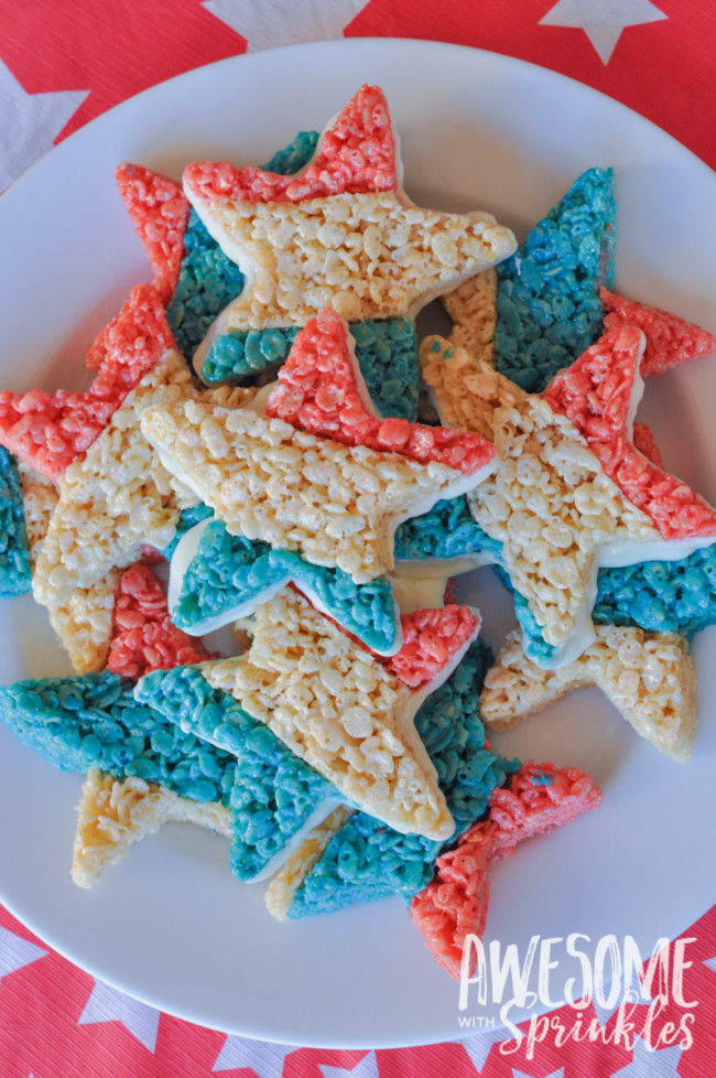 Red, White And Blue Star Crispies
