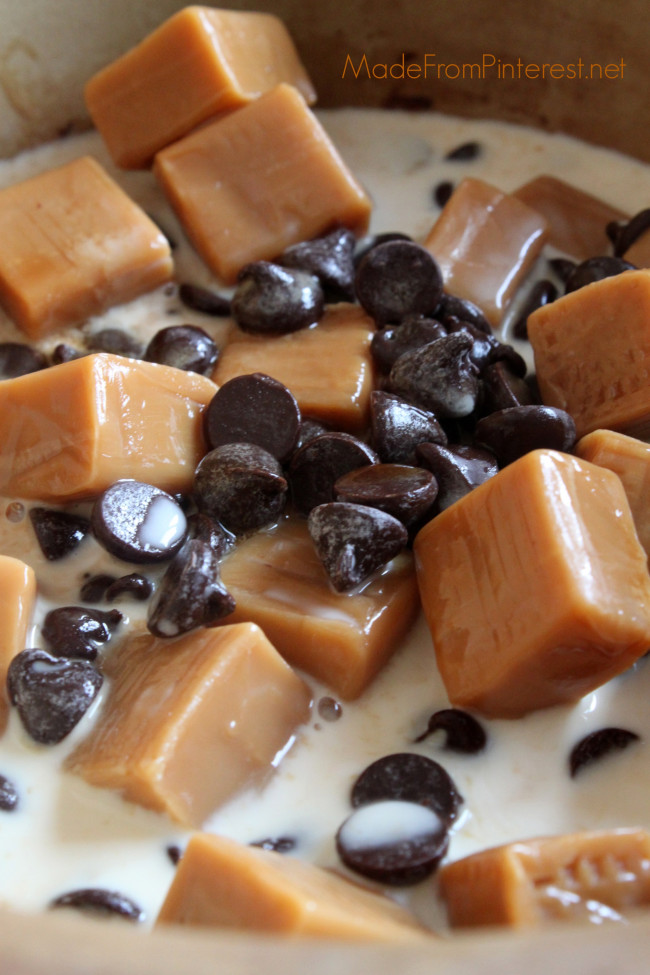 easy chocolate caramel fondue