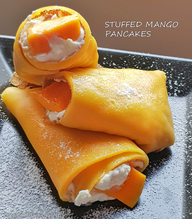 Stuffed Mango Pancakes