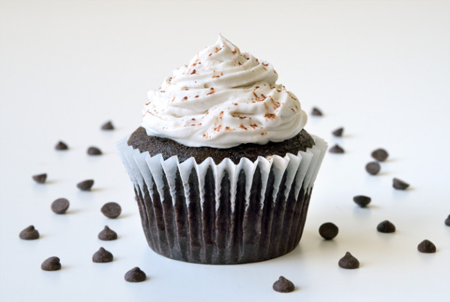 Chocolate Cupcakes with Coconut Cream - Little Swiss Baker