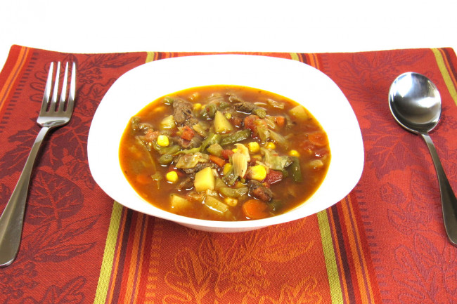 Vegetable Beef Soup Recipe - The Grazing Glutton
