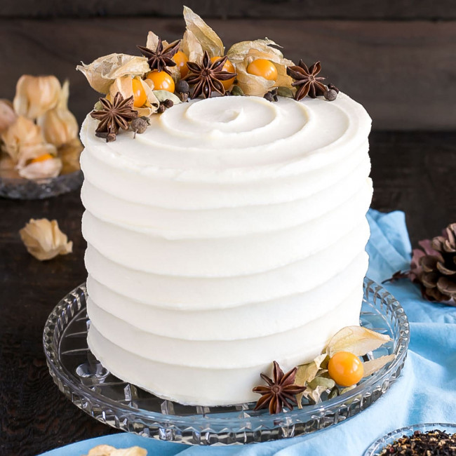 Chai Cake with Cream Cheese Frosting