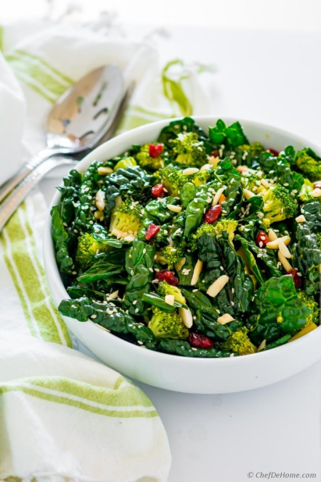 Emerald Kale Broccoli Salad Recipe 