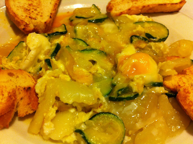 camping zucchini scramble - all recipes blog