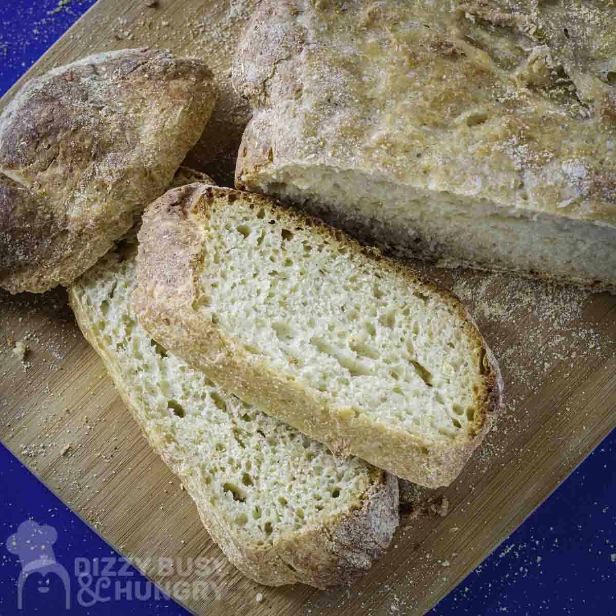 Easy Crock Pot Bread with Garlic and Parmesan