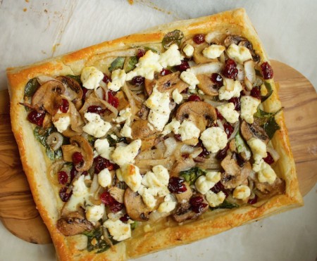 Goat Cheese & Spinach Tart (and how to make puff pastry)