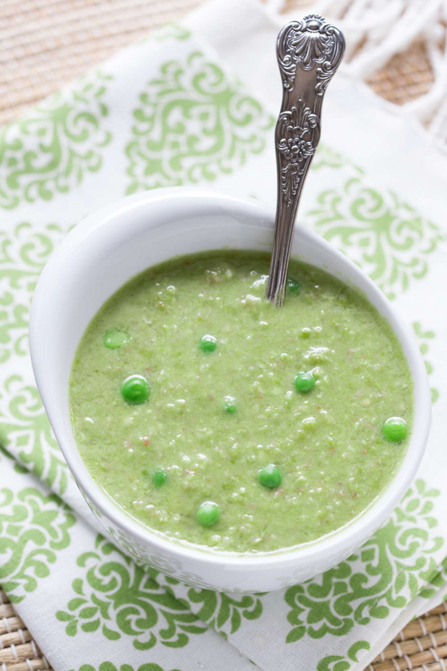 GREEN PEA AND BACON SOUP