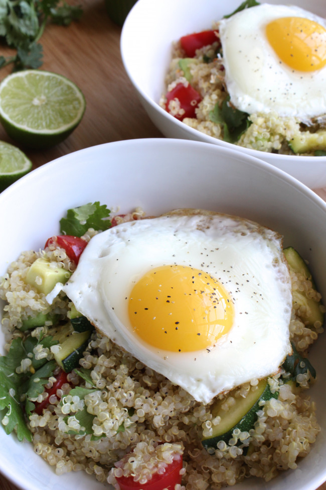 Cilantro-Lime Quinoa Breakfast Bowl