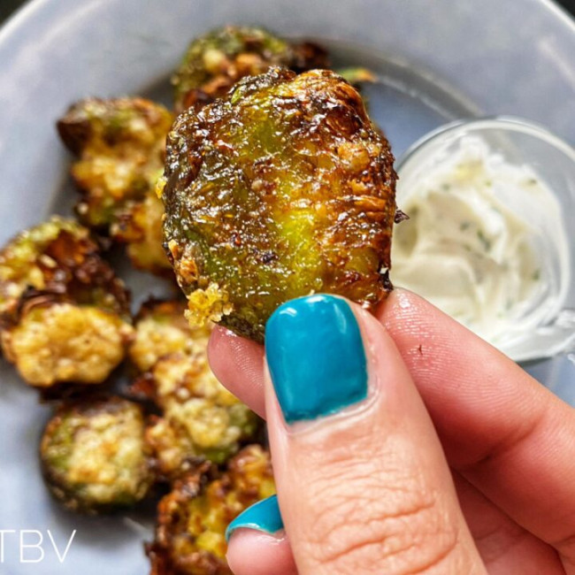 Air Fryer Smashed Brussel Sprouts Recipe (tiktok)