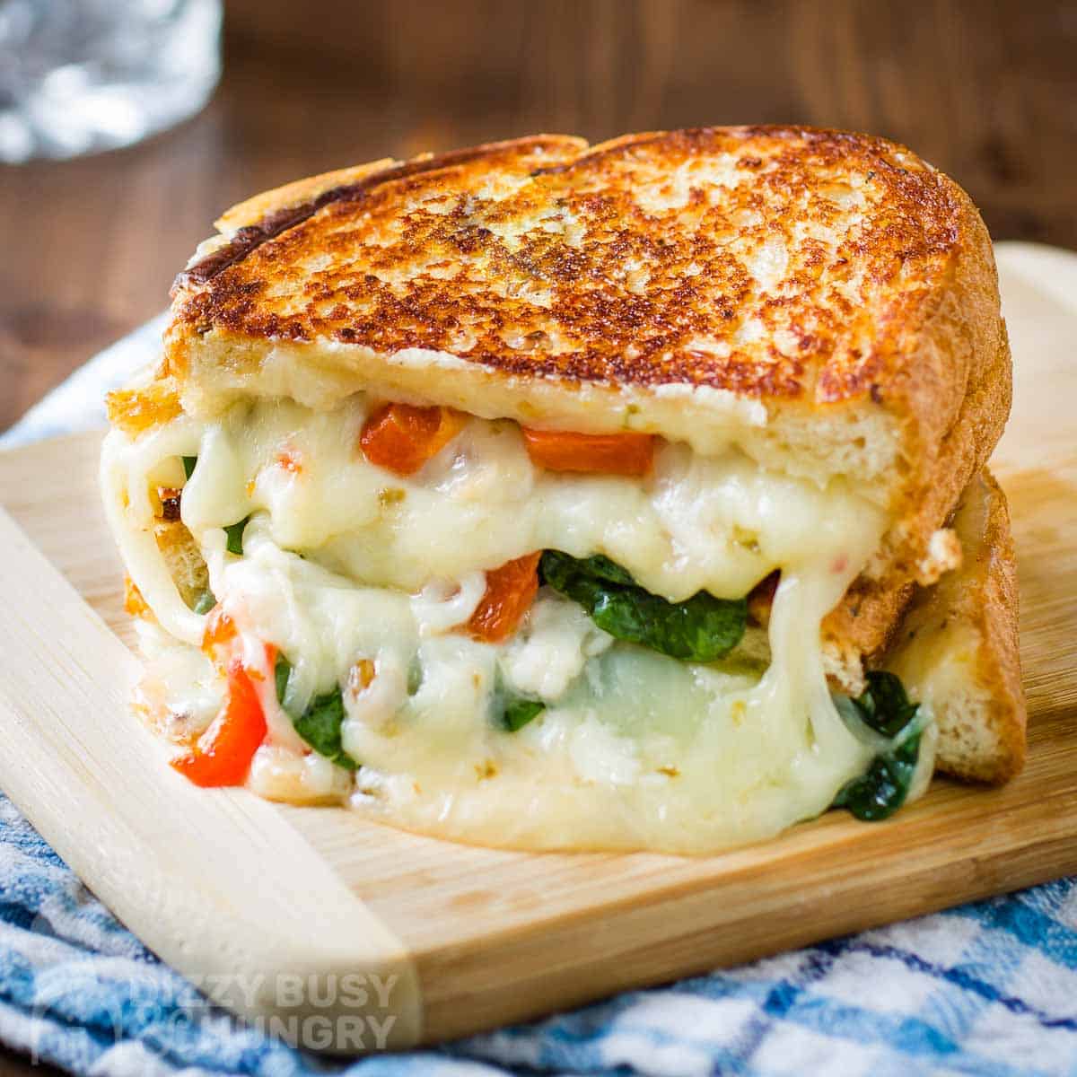 Grilled Cheese and Roasted Red Pepper Sandwich