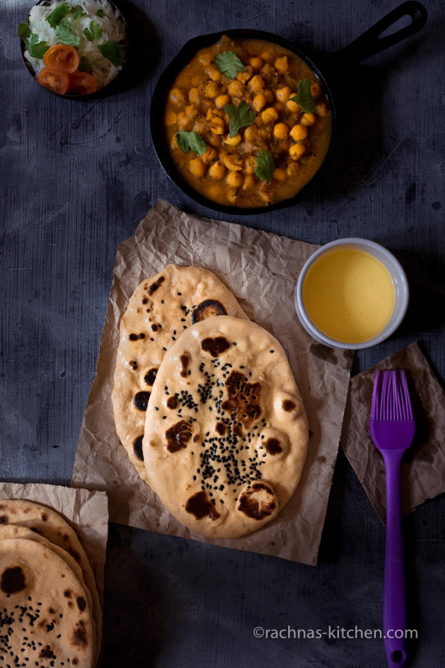Instant Whole Wheat Naan Without Yeast 