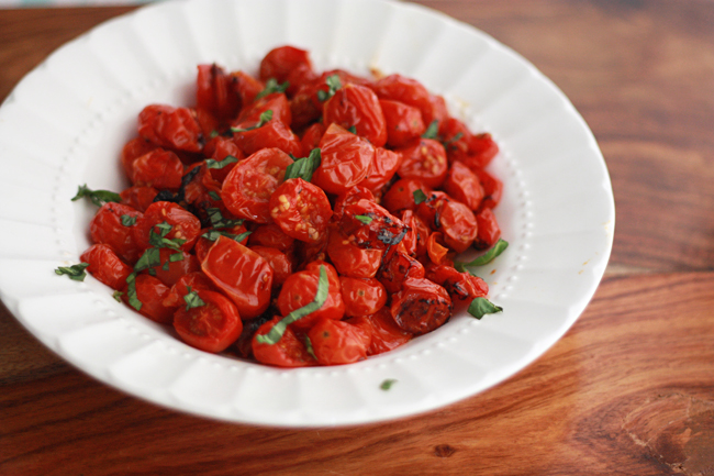Slow Roasted Tomatoes With Basil