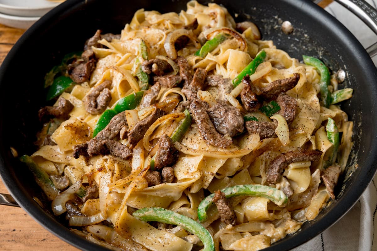 Philly Cheesesteak Pasta