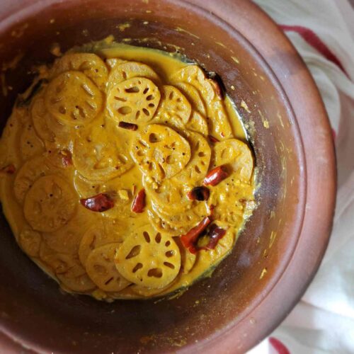 Vegan lotus root curry