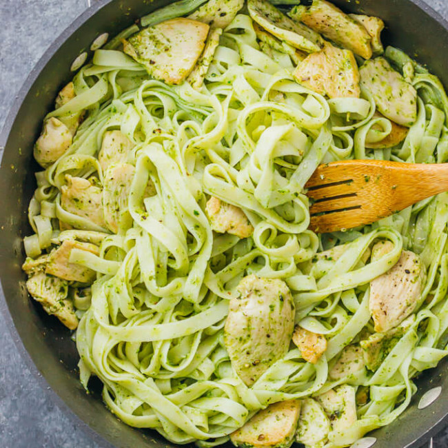 Simple Olive Oil Pasta With Chicken And Basil