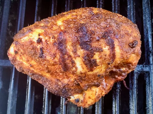 Grilled Tandoori Split Breast Chicken - Sear Marks