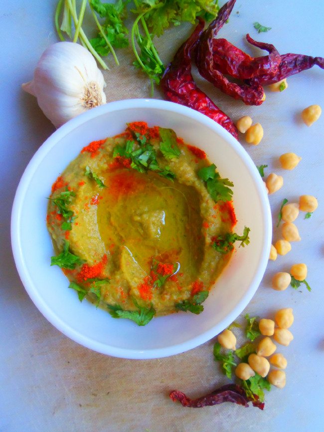 Cilantro Flavored Hummus Recipe