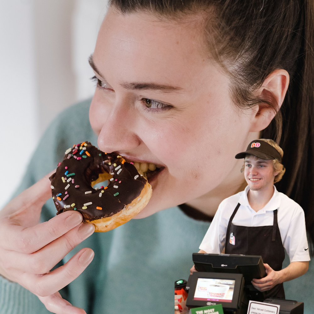 "Indulge in Sweet Delight with Dunkin' Donuts Chocolate Frosted Donut"