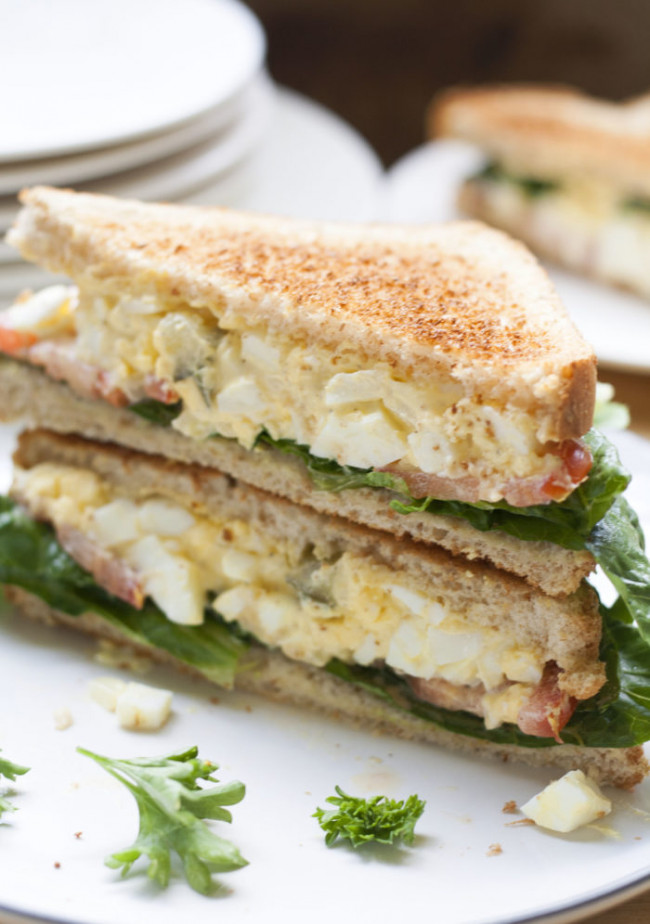 southern-style egg salad sandwich
