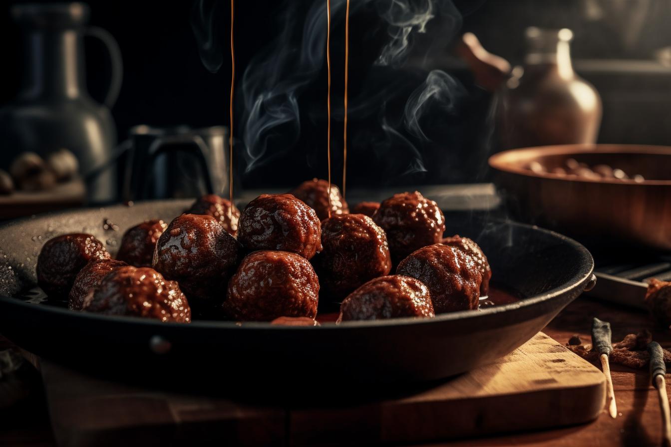 smoked venison meatballs