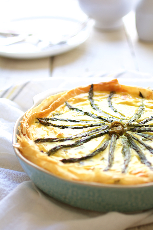 Spring Vegetable Pie With Feta Cheese And Filo Crust