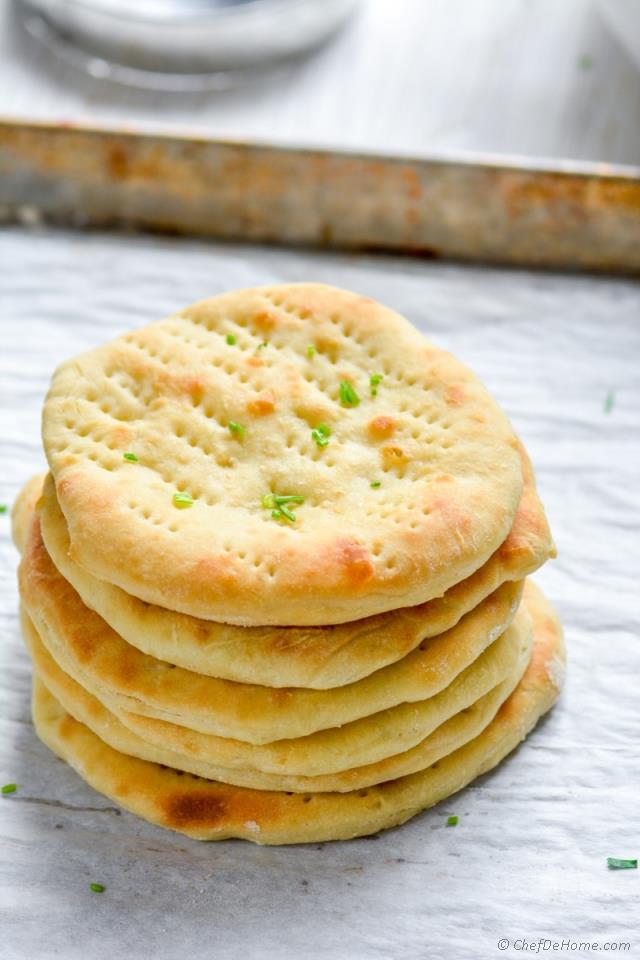 Quick Oven Baked Naan Bread Recipe